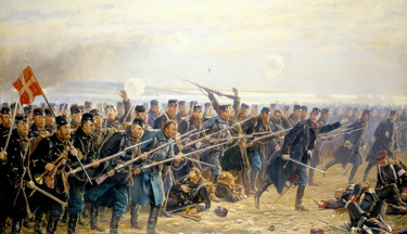 ​ 8. Brigades modangreb (Maleri af Vilhelm Rosenstrand).